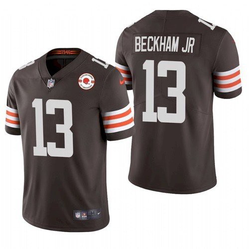 Men's Cleveland Browns #13 Odell Beckham Jr. 2021 Brown NFL 75th Anniversary Vapor Untouchable Limited Stitched Jersey Men's Cleveland Browns #13 Odell Beckham Jr. 2021 Brown NFL 75th Anniversary Vapor Untouchable Limited Stitched Jersey